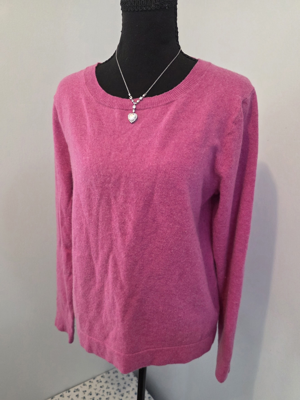J. Crew Women's Scoopneck Sweater in Bright Pink
